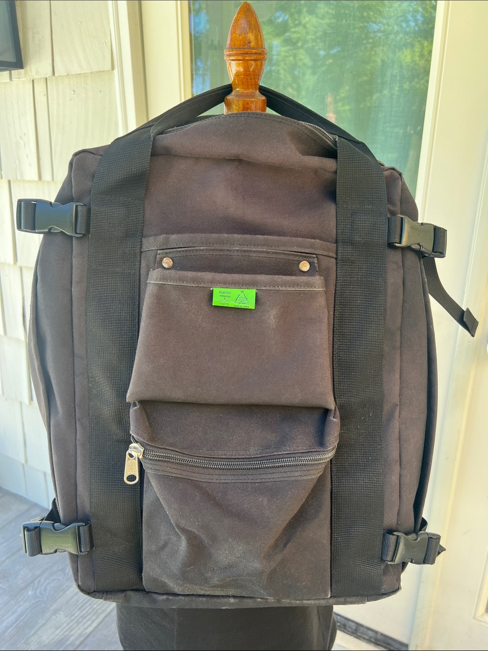 Classic porter joshida Japan  Black Canvas Utility Backpack with Front Pockets